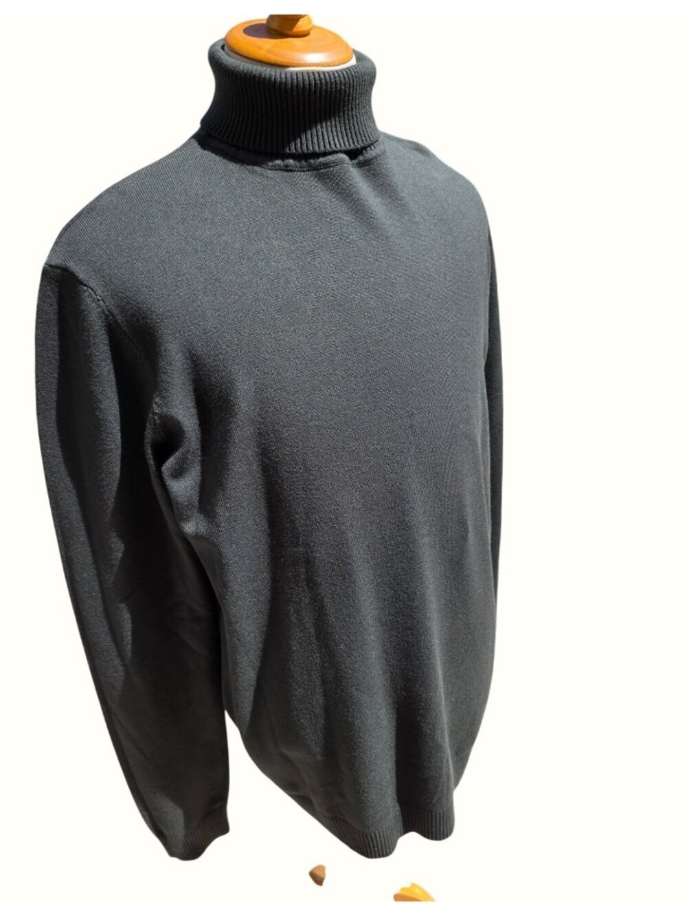 XRay Jeans Olive Green Turtleneck Sweater Men XL/3XL Lightweight Viscose Blnd NE